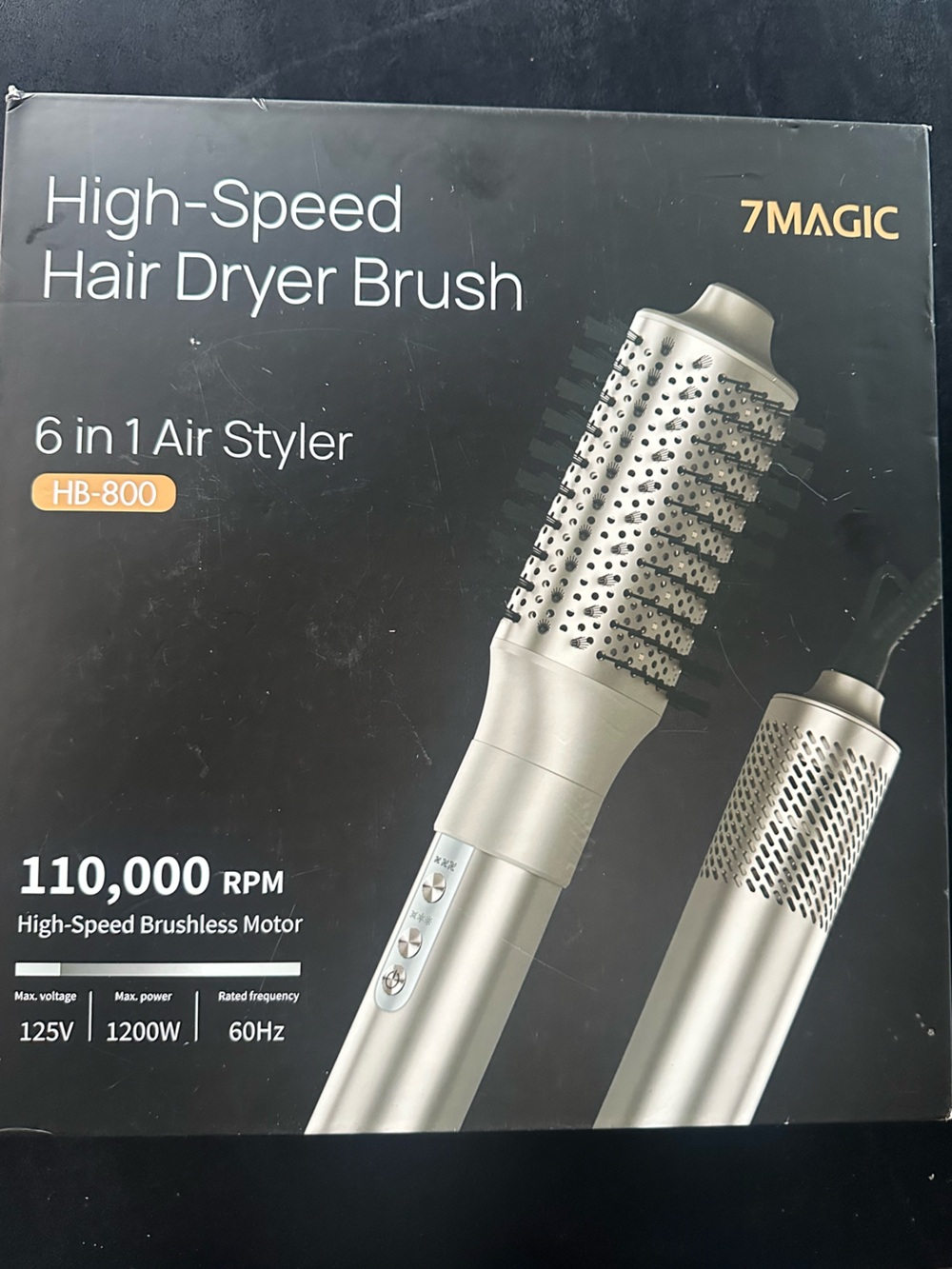 Magic Silver 6-in-1 High-Speed Hair Dryer Brush HB-800